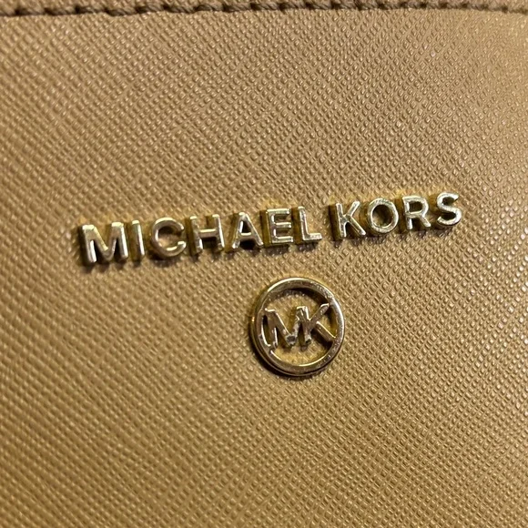 EUC Michael Kors Sullivan Top-Zip Tote Bag Tan Classic Chic Business Purse - Picture 13 of 15